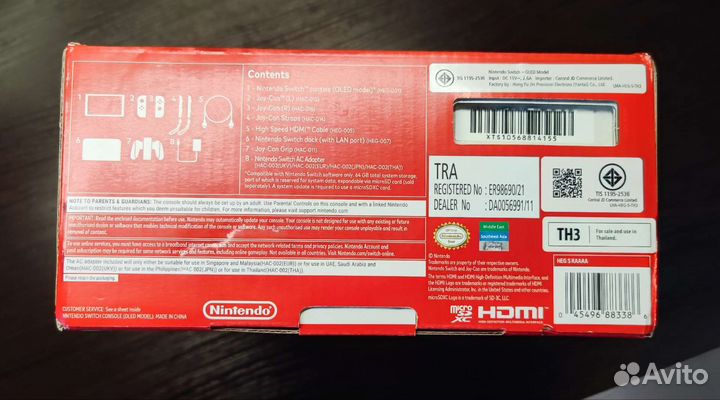 Nintendo switch oled 64 белая новая