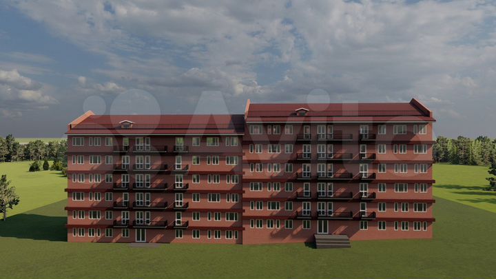 2-к. квартира, 45,2 м², 6/6 эт.