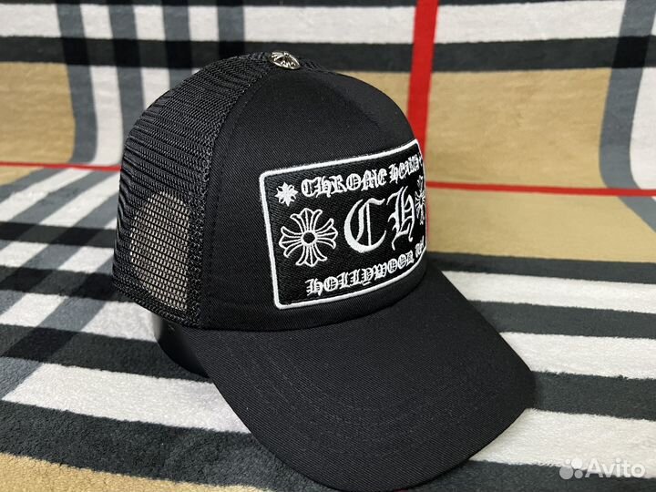 Летняя премиальная бейсболка сетка Chrome Hearts