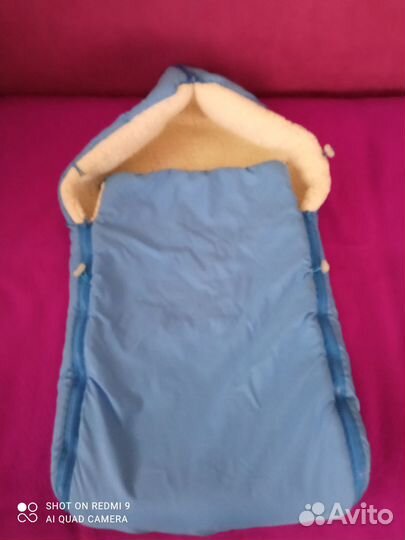 Конверт зимний меховой в коляску