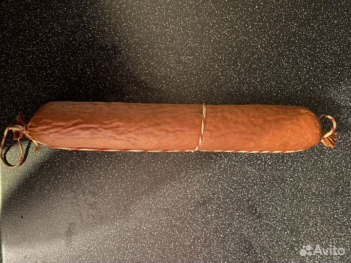 Колбаса копченая, домашняя