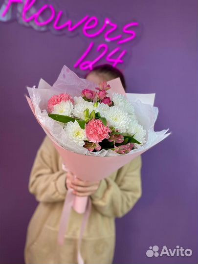 Flowers124 букеты из хризантемы Красноярск Цветы Д