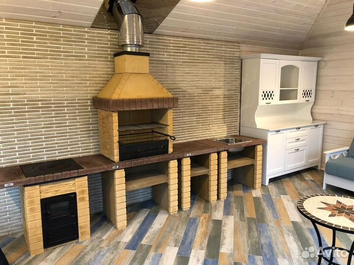 Барбекю печь (мангал), печь под казан, столы