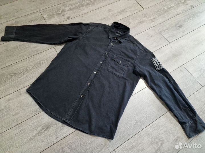 Джинсовая рубашка р.50 Европа мужская