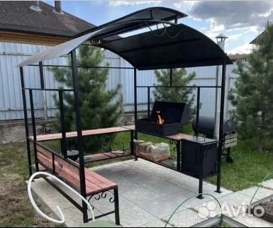 Мангал с крышей