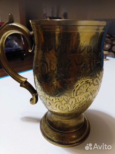 Кружка бронза, гравировка 