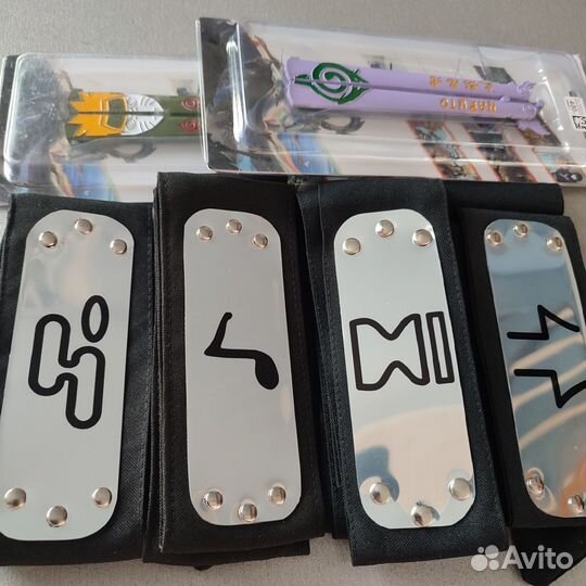 Повязка и нож-бабочка аниме