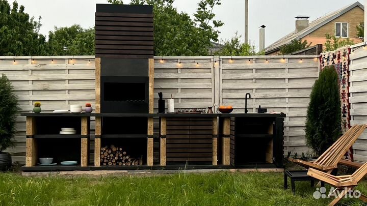 Модульная зона для кухни барбекю