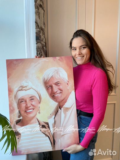 Портрет по фото на заказ на холсте Одинцово