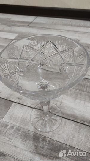 Ваза на ножке хрусталь