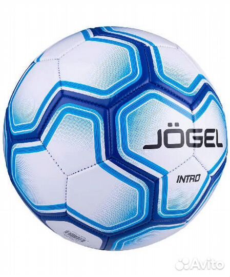 Мяч футбольный Jogel Intro 5, белый/синий