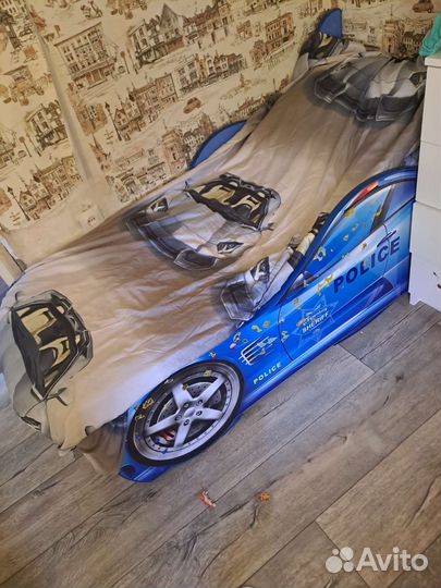 Детская кровать машина бу с матрасом