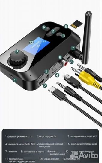 Адаптер Bluetooth 5.0 TX/RX Sellerweb C41