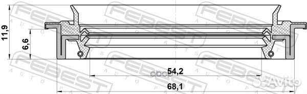 Сальник ступичный передний 54.2X68.1X6.6X11.9 9