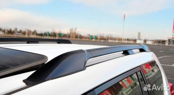 Prado 150 Продольные рейлинги Черные F5QD3