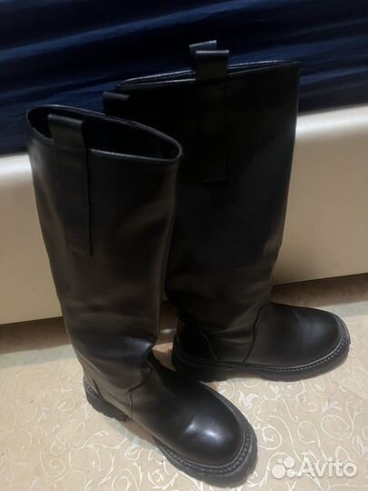 Сапоги трубы натуральная кожа