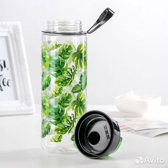 Бутылка для воды пластиковая «Папоротник», 750 мл