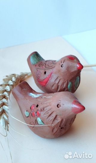 Свистулька птичка из керамики ручная работа