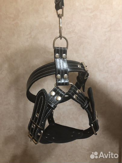 Шлейка кожаная для большой собаки