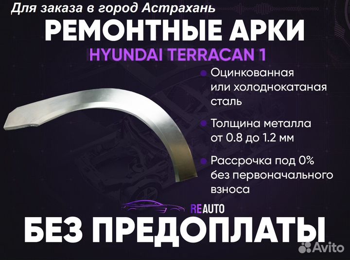 Ремонтные арки на Hyundai Terracan 1 передние