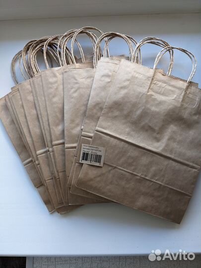 Пакеты крафтовые с ручкой 20 шт