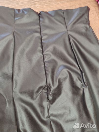 Костюм блузка юбка экокожа