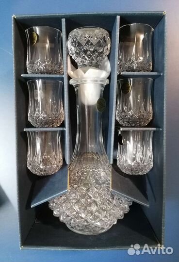 Графин штоф с рюмками новый хрусталь Франция