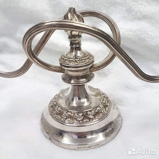 Старинные канделябры подсвечник серебрение 2 свечи