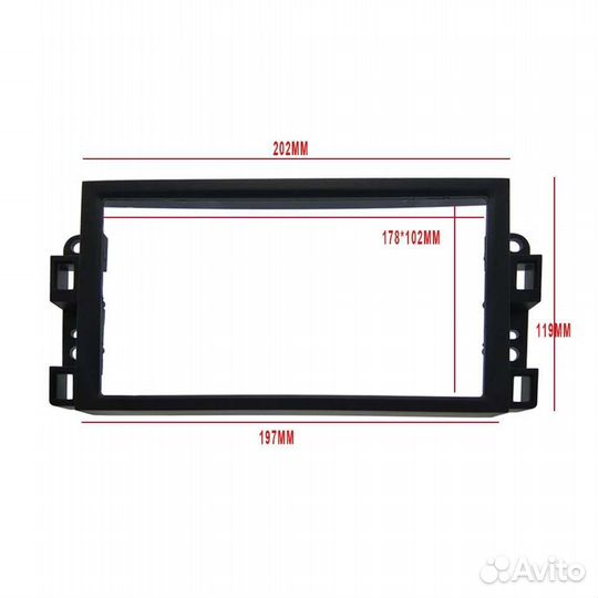 Рамка для 2 din магнитолы aveo, epica, captiva
