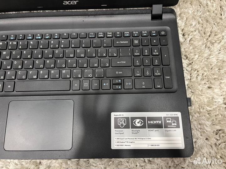 Ноутбук acer Aspire ES 15