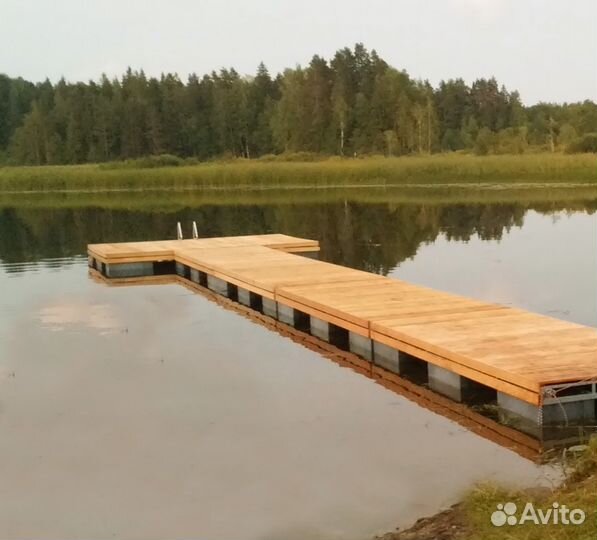 Понтонный плавучий лодочный причал для катера яхты