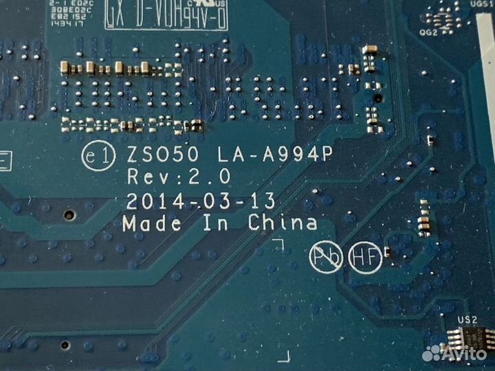 Материнская плата для HP LA-A994P(донор)