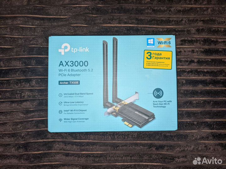 Wi fi и Bluetooth адаптер tp link AX-3000 tx50e