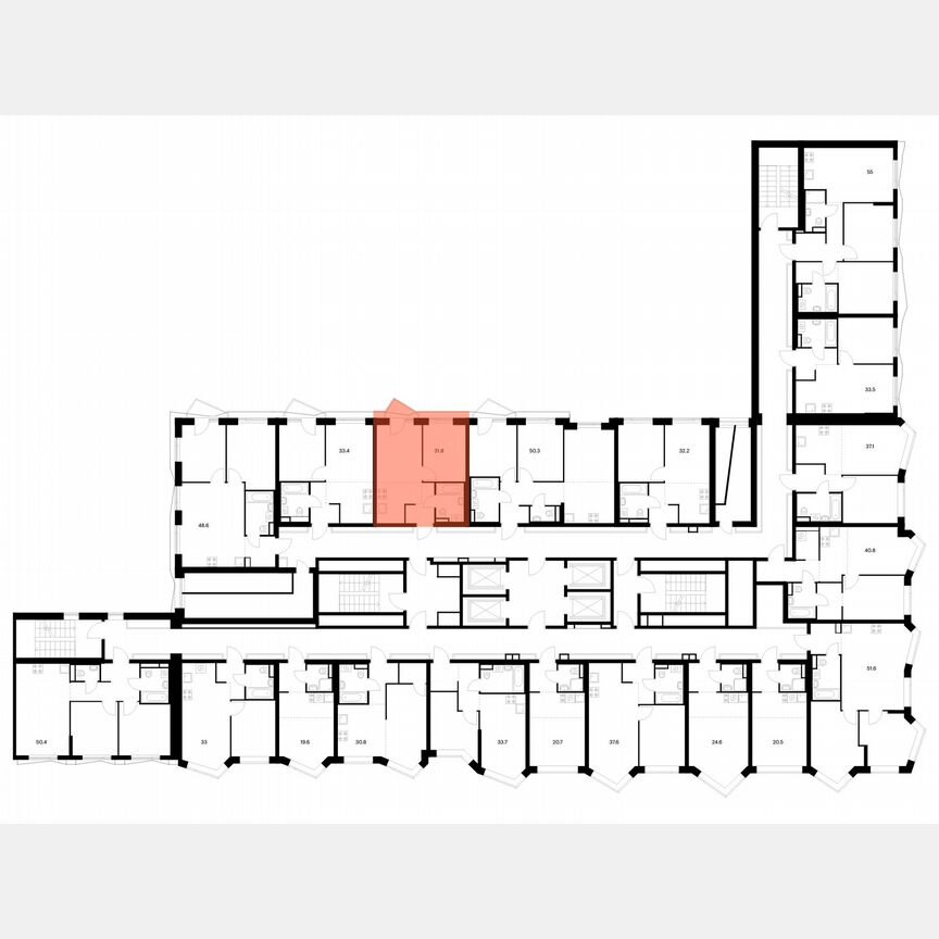 1-к. квартира, 31,8 м², 3/31 эт.
