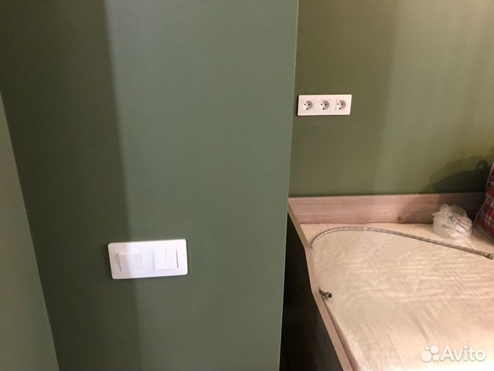 Установка розеток, выключателей. Ремонт