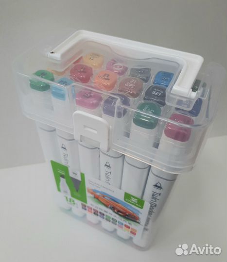 Маркеры для скетчинга 18 цветов в контейнере