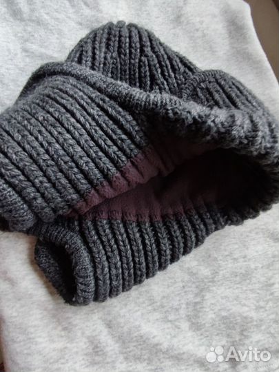 Шапка-ушанка вязаная женская
