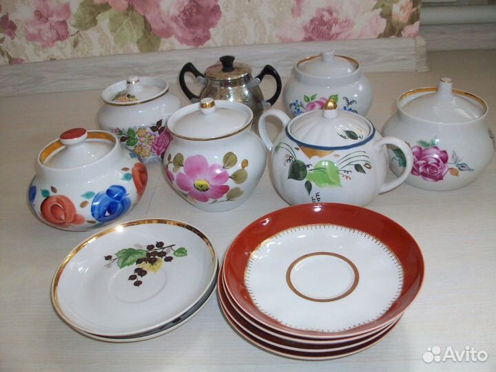 Сахарницы блюдца Дулево Вербилки Барановка СССР от