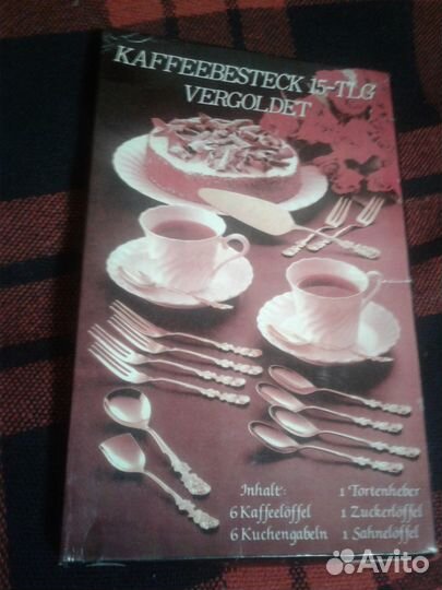 Набор вилочек и ложечек для чаепития новый