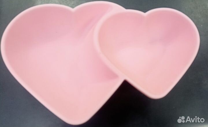 Менажница «Сердца», 2 секции, 2717 см, цвет микс