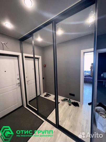 Раздвижные стеклянные перегородки для шкафа купе