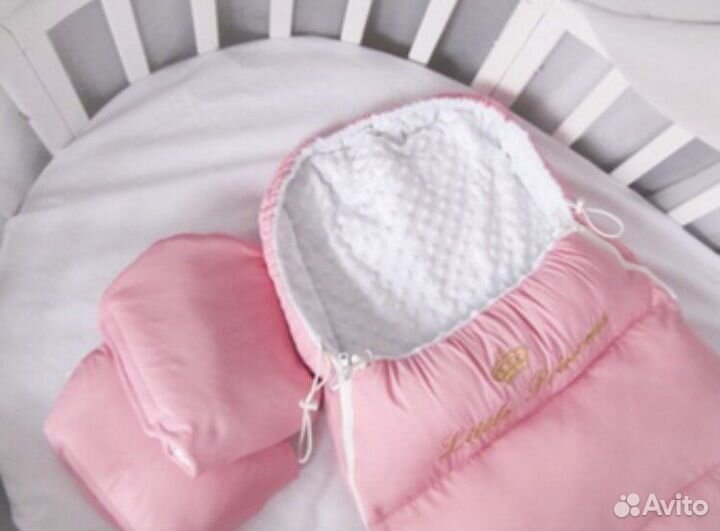 Теплый конверт в коляску для девочки