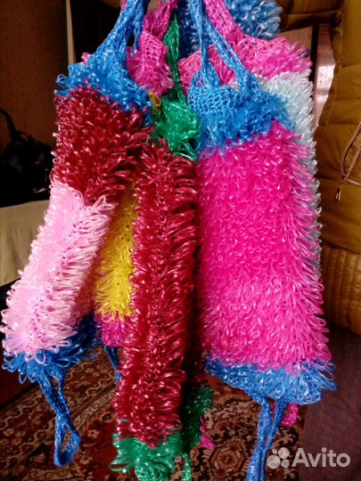 Мочалки ручной вязки