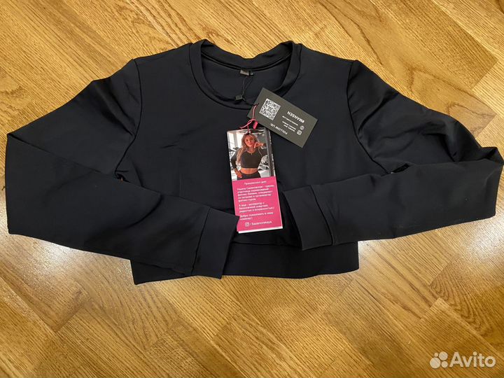 Короткий рашгард (топ) с длинным рукавом, размер М