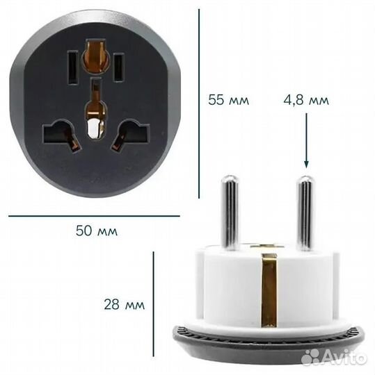 Переходник розетки с китайской вилки 16А Marken