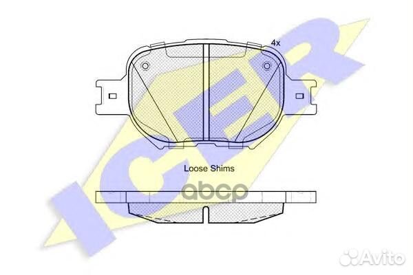 181704 колодки дисковые передние Toyota Corolla