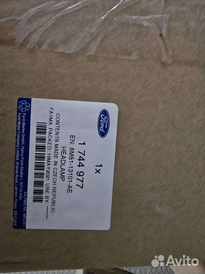 Фара левая Ford Focus II 2008-2012 хром