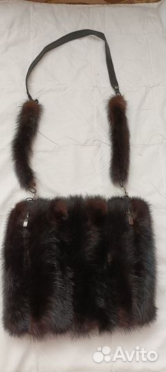 Сумка - муфта женская. Норковая