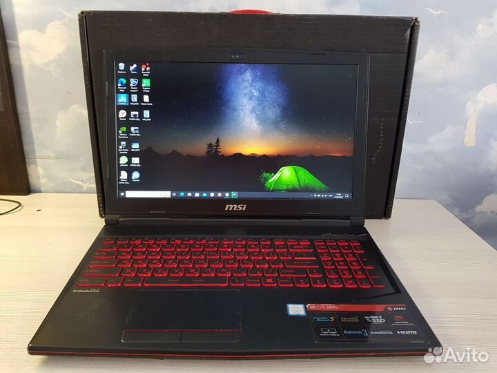 Игровой ноутбук msi gl63 8rc