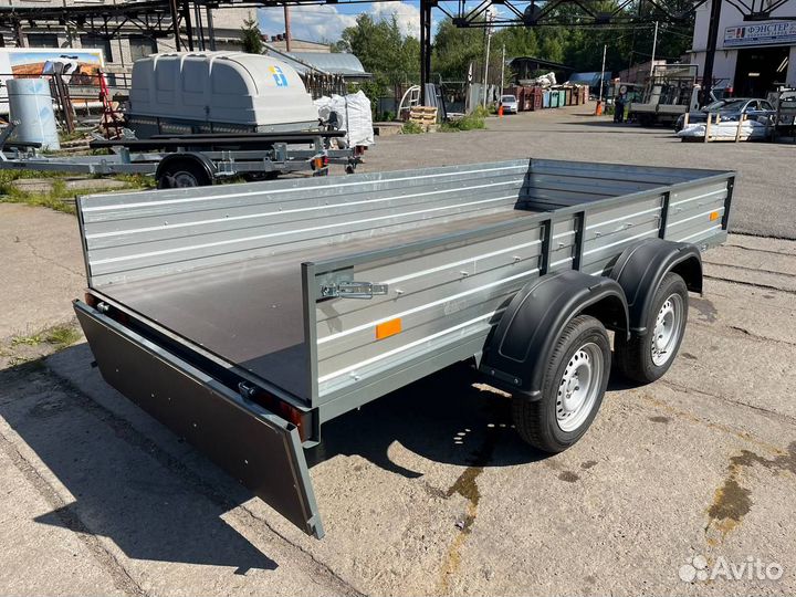Легковой двухосный прицеп 3.5х1.5 м (борта 40 см)